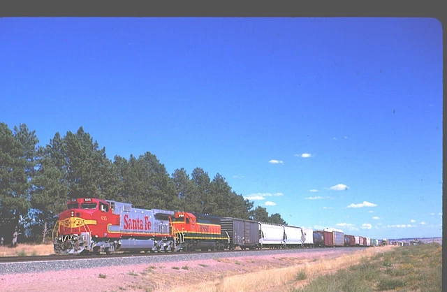 ATSF 635 C44-9W, Gillette, WY, 09/00; Kodachrome Original