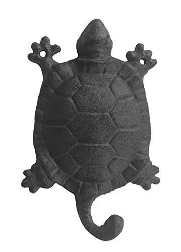 Comfy Hour Antique and Vintage Ocean Collection Cast Iron Turtle Single Key Coat