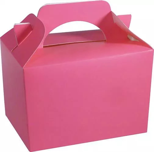 20 Neon Pink Party Boxes - Food Loot Lunch Cardboard Gift Wedding/Kids