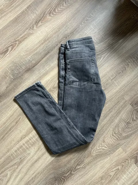 Boys Mens Skinny Grey/ Black Jeans W32 L32 Denim & Co