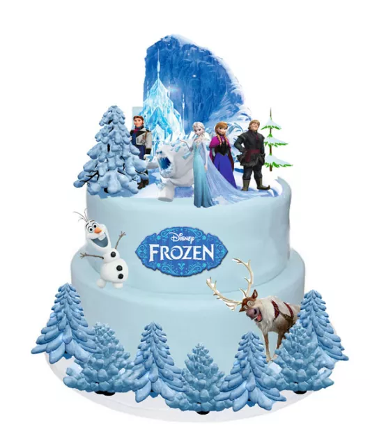 CARTA WAFER DISNEY Frozen Elsa Anna Olaf Stand Up Topper Torta Commestibile  31 EUR 7,17 - PicClick IT