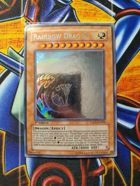 Yu-Gi-Oh Ghost Rare Rainbow Dragon TAEV-EN006 1st Edition