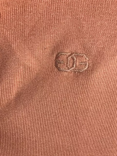 Vintage Givenchy Sport Sweater Womens 38 ≈ M Peach Button Up Collared Cardigan 2