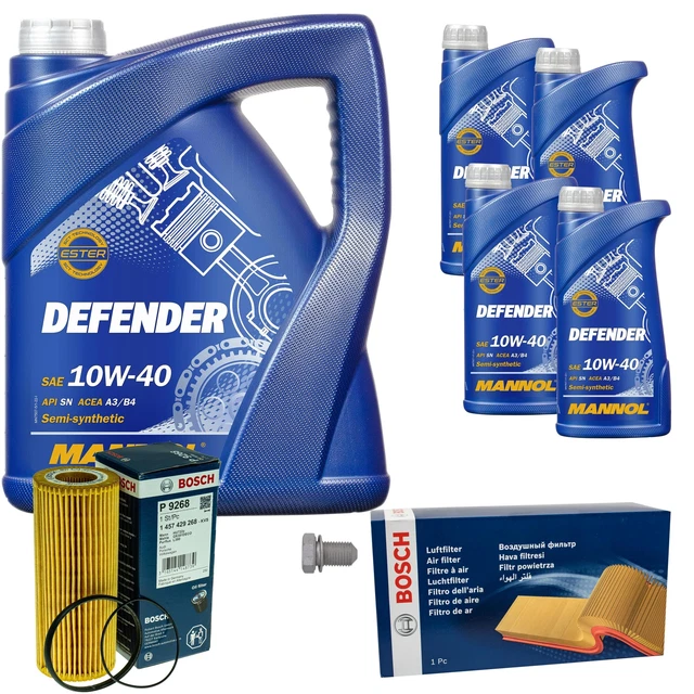 BOSCH CONTROLLO SET 5 L Mannol Defender 10W-40 Per Fiat Stilo 192 1.2 - Foto 12