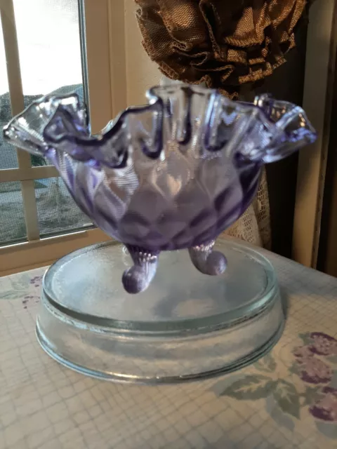 Vintage FENTON Purple Diamond Optic Bowl, GORGEOUS!!!1978! MINT CONDITION!!HTF!!