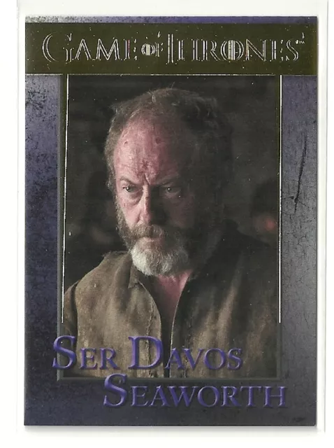 2014 Game of Thrones Season 3 GOLD Parallel Card # 45 Serial # 114/150 Ser Davos