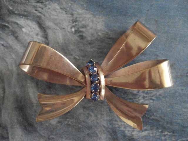 Broche Art Déco Ancienne - Strass, Fermoir Fatigué, Occasion Belle Pièce