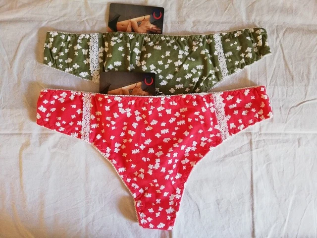 Lot De 3 Strings Miley Lingerie - Taille L (42/44) - Couleur Blanc - Neuf Avec étiquettes - Sous-vêtements Féminins