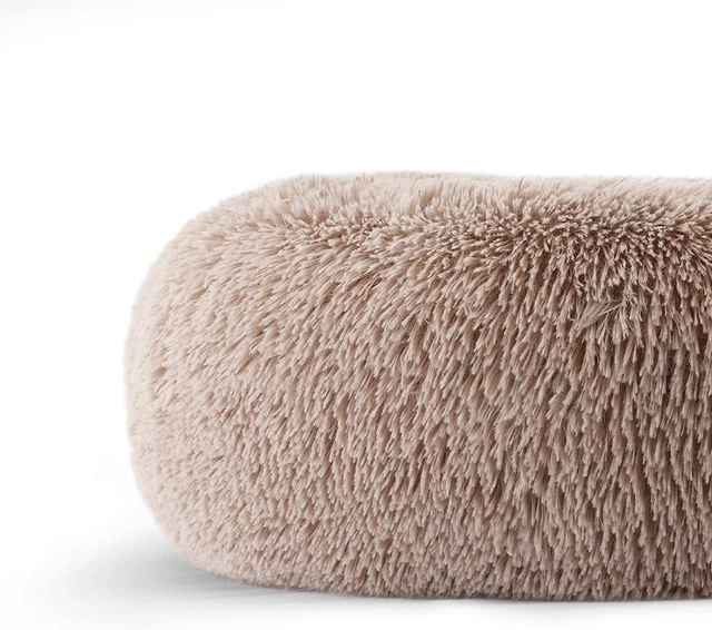 Donut Plush Pet Dog Cat Bed Fluffy Soft Warm Calming Bed Sleeping Kennel Nest 9