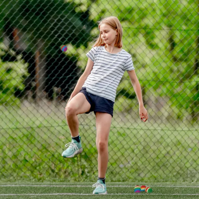 Kick Ball 10er Set, Bohnensäckchen Kick ball Jonglierbälle Sandsäckchen Kinder 3