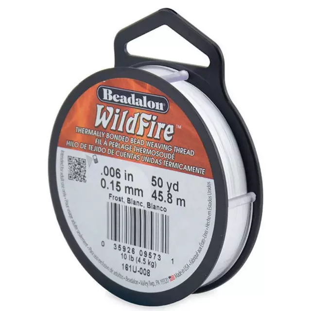 Beadalon Wildfire Hilo 0.006 "( 0.15mm) Escarcha 45.7m Adornos de Cuentas