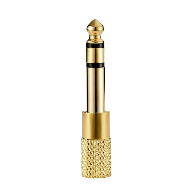 Qualità premium spina 635 mm su presa 35 mm spina audio convertitore dorato