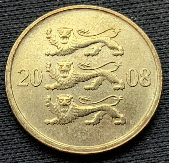 2008 Estonia 10 Senti Coin BU UNC  RARE CONDITION   #M07