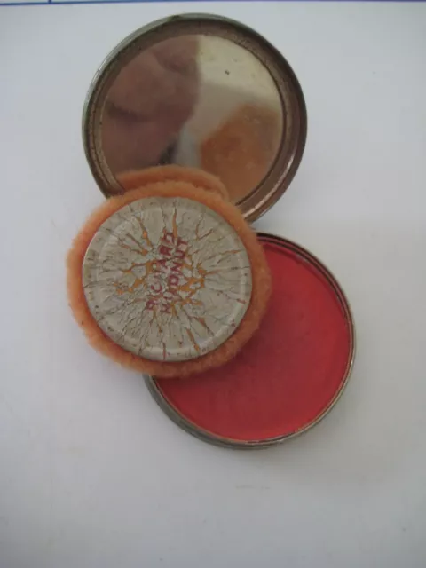 Vintage Richard Hudnut New York Paris Rouge Mirrored Compact with puff Art deco Vintage Richard Hudnut New York Paris Rouge Mirrored Compact with puff Art deco