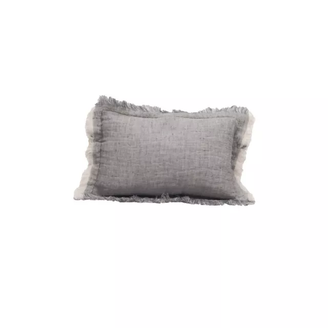 Coussin en gaze de lin bleu 25 x 40 cm GADGET - Bed And Philosophy