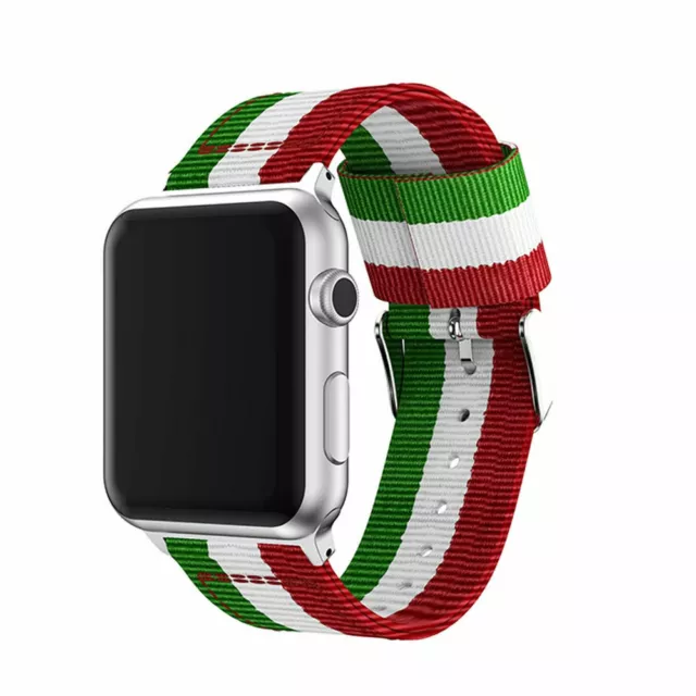 CINTURINO per Apple iWatch Watch 5 4 3 2 Orologio 38/40 42/44 italiana nylon