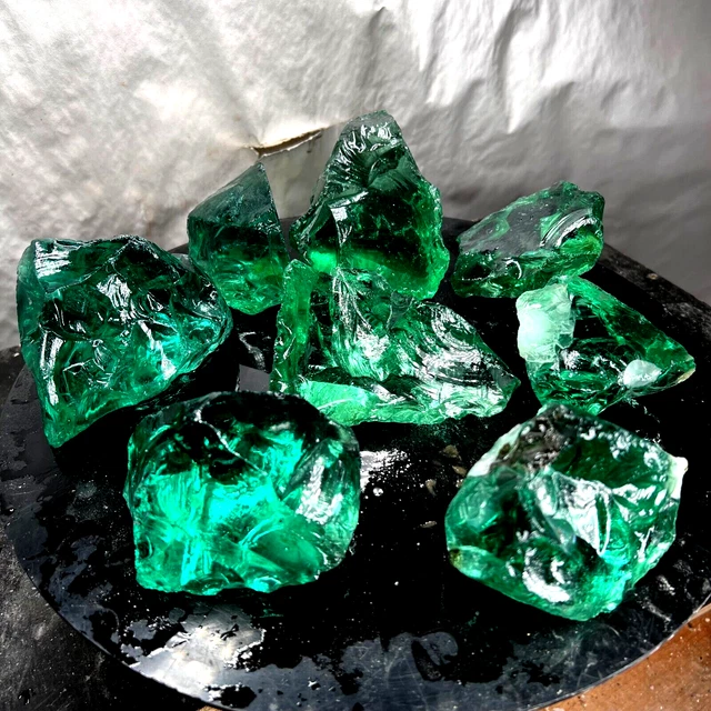 Green Obsidian Rough Lot 8.2Lbs Aaa Quality From Mexico