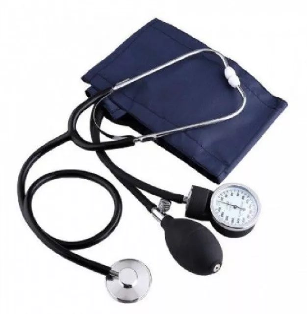 Aneroid Sphygmomanometer Manual Blood Pressure Cuff Monitor Kit with Stethoscope 3