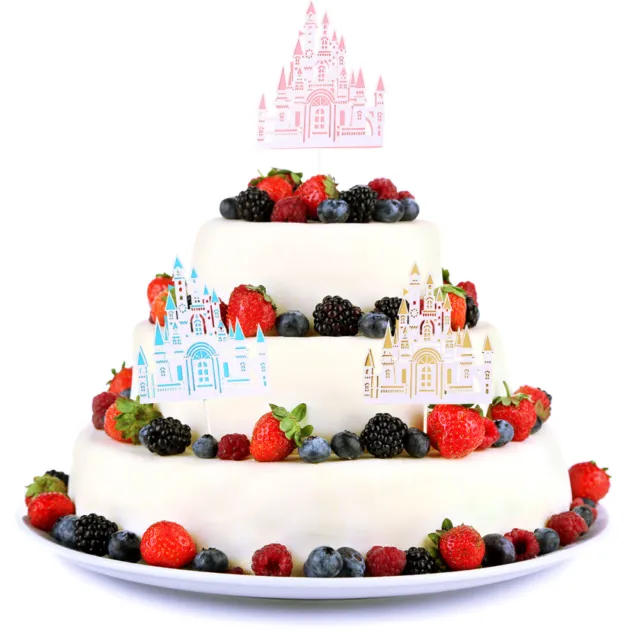 6 Pcs Castle Cake Topper Baby Valentines Day Cakes Toppers Decoration Wedding