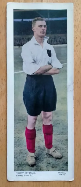 Harry Betmead Grimsby DC Thomson Topical Times Footballers 1936 250mm x 95mm