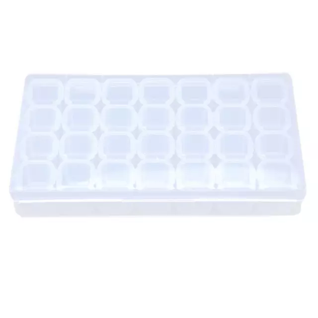 Plastic Storage Box Empty 28 Slots Nail Art Display for Jewelry Diamond Painting 2