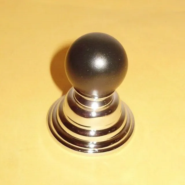 Lot of 2, Hickory Hardware Nickel And Black Cabinet Door Knob P3411-CHB NEW