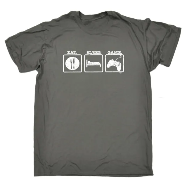 Eat Sleep Game - T-shirt da uomo divertente novità regalo magliette magliette