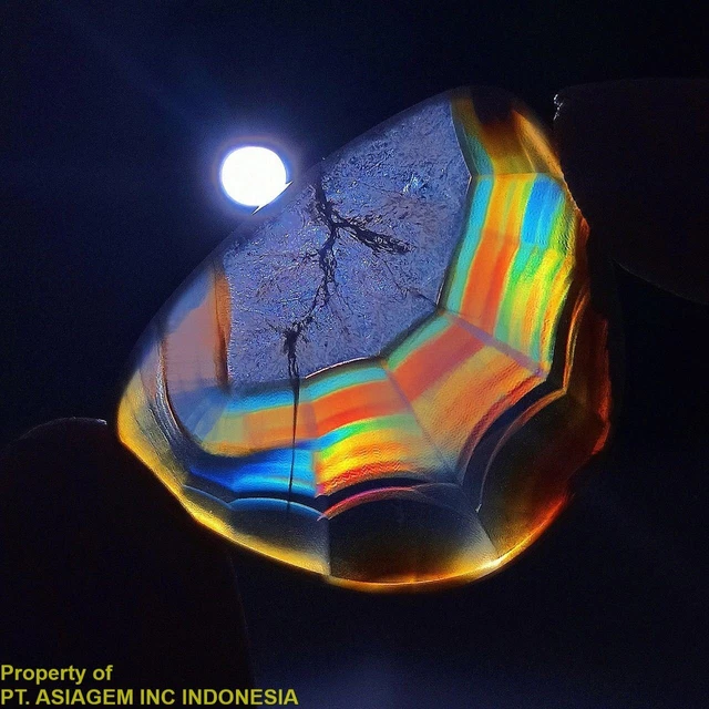 16ct 'A' Grade Rainbow IRIS AGATE ~Multi-Color Fire~ 1-of-a-kind ~100% Natural