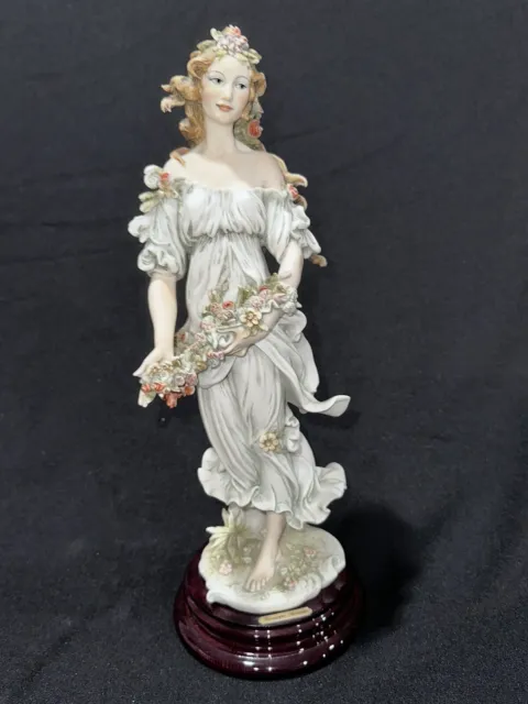 G. ARMANI Figurine Statue Sculpture "Heather" Young Lady Flowers 1993