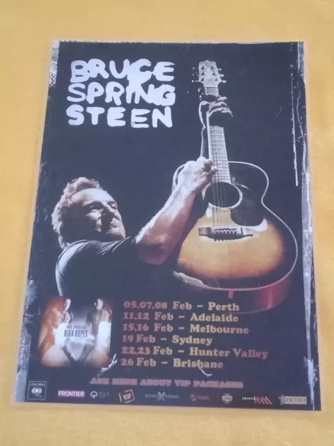 Bruce Springsteen - 2014 Australia Tour - Laminated Promotional Tour Poster  Wow