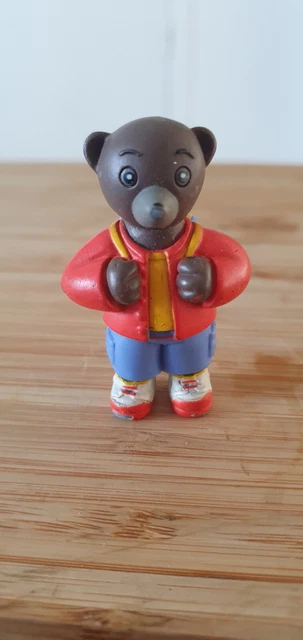 Figurine Vintage Petit Ours Brun En PVC - Ancienne, Collection Bande Dessinée Dessin Animé