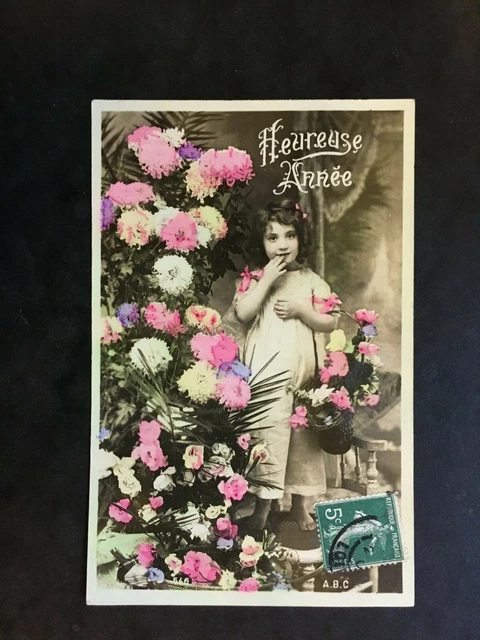 Carte Postale Ancienne Animée de 1907 - HEUREUSE ANNEE