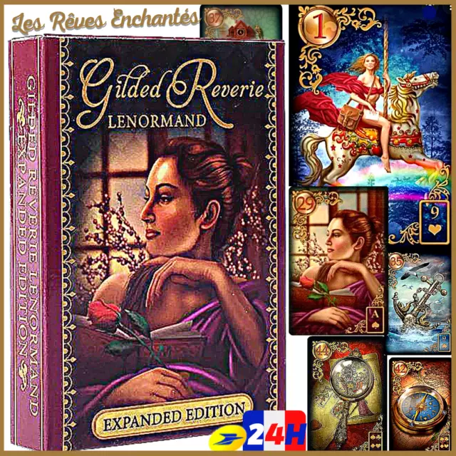 ORACLE 47c.Lenormand GILDED REVERIE (Rêves Enchantés) Divination +/-GUIDE