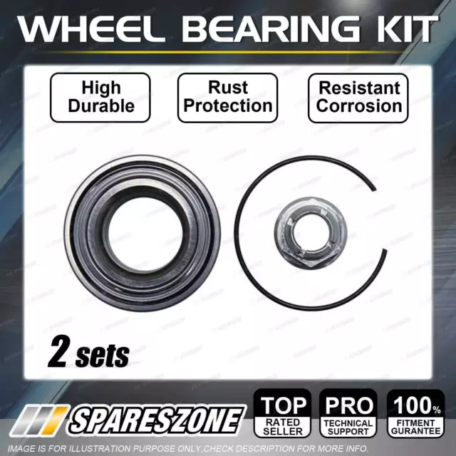 2 Front Wheel Bearing Kit for Renault 19 Clio X65 Kangoo X76 Megane X84 Scenic