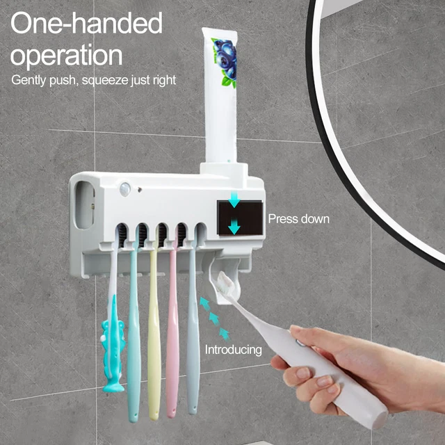 Perforación - Cepillo de dientes estante de inducción colgante productos de baño inteligentes