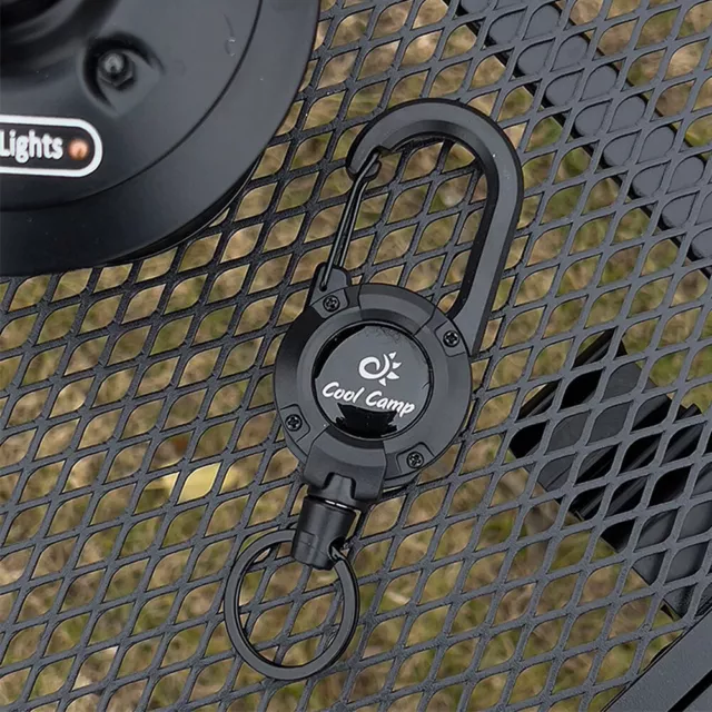 Retractable Keychain Buckle Portable Anti-theft Key Rope Buckle for Camping Lamp