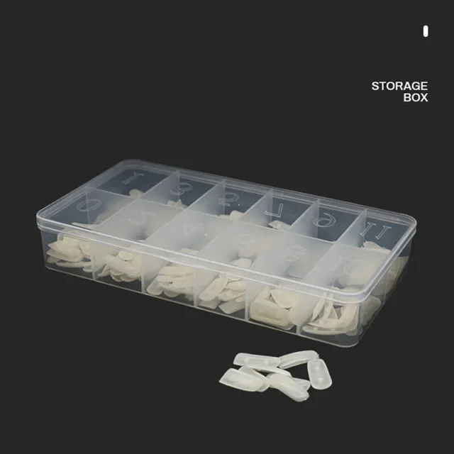 Plastic Storage Box Case Nail Art False Tips Gems 12 cell Makeup Empty Contai_d1 2
