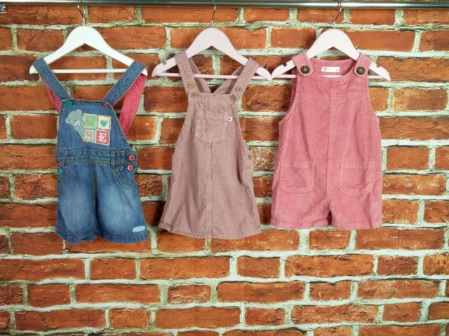 Baby Girls Bundle Age 12-18 Months M&S Next Etc Pinafore Dress Romper Denim 86Cm