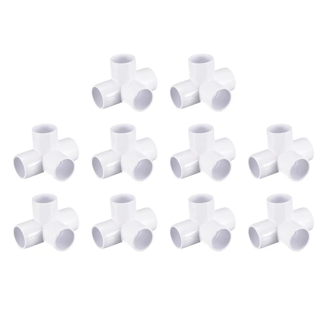 24Pack 4 Way PVC Elbow Fittings, 3/4 Inch PVC Pipe Fitting Connectors