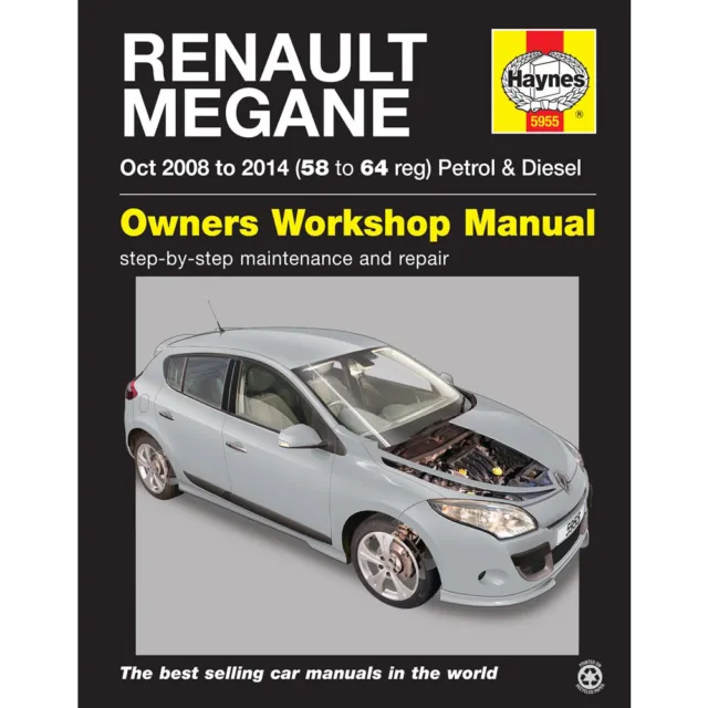 Renault Megane Haynes Manual  2008-14 1.6 Petrol 1.5 Diesel Workshop Manual