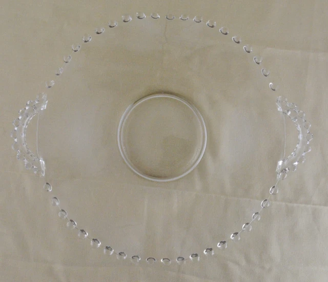 IMPERIAL CANDLEWICK HANDLED Crimped Plate (9 3/4