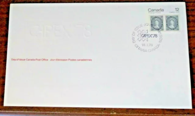 Canadian FDC. Scott's 753. Capex '78. Stamp on Stamp. sal's stamp store.