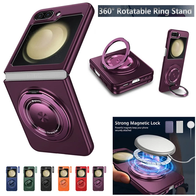 Custodia In Pelle Per Samsung Galaxy Z Flip 4: Sottile, Rigida, Antiurto, Nero