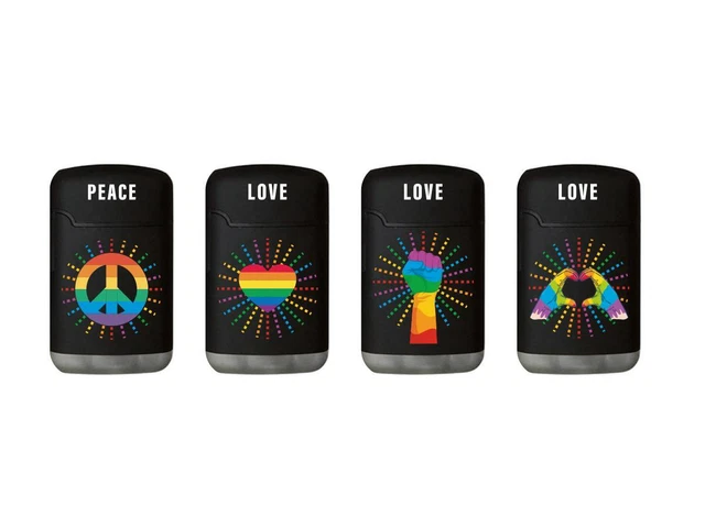 Feuerzeug Gas Jet Feuerzeuge Lighter neue Motiv Serie Peace and Love