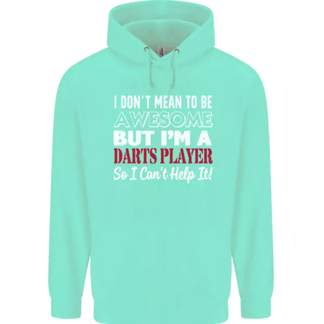 Felpa con cappuccio I Dont Mean to Be Darts Player da uomo 80% cotone 5