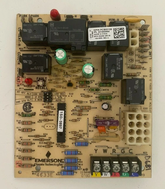 GOODMAN PCB00109 FURNACE Control Circuit Board EMERSON 50M56289 used