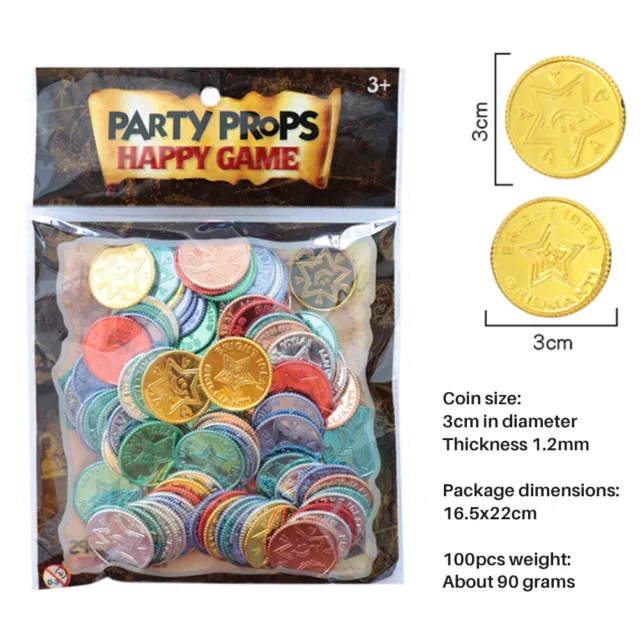 Pirate Gold Coins Treasure Game Plastic Gold Coins For Treasure Hunts