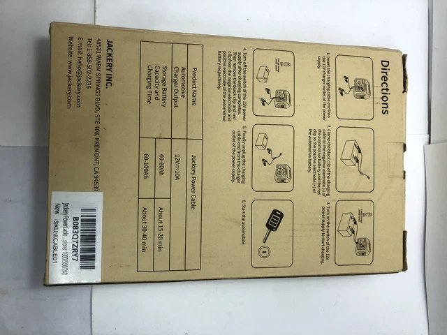 Jackery - 12-Volt Automotive Battery Charging Cable
