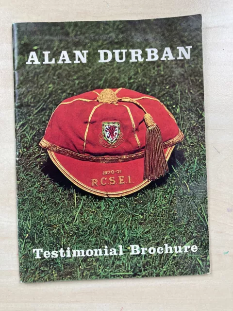 Signed Alan Durban Testimonial Brouchure 1972 (Derby County / Wales)