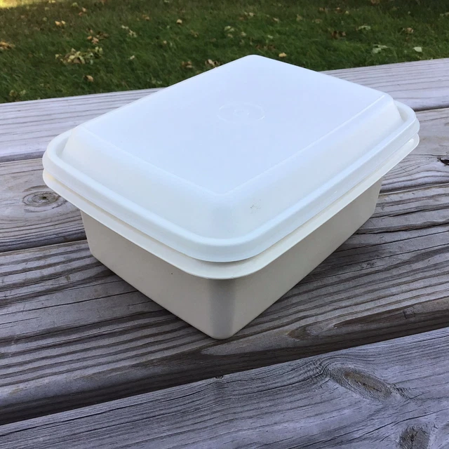 VINTAGE TUPPERWARE FREEZE N Save Ice Cream Container 125417 Frosted